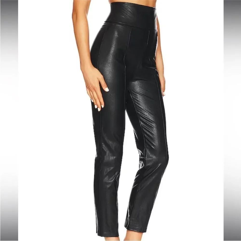 AMANDA UPRICHARD | NEW Roman Black Cropped Faux Leather Pants Women’s Size XS